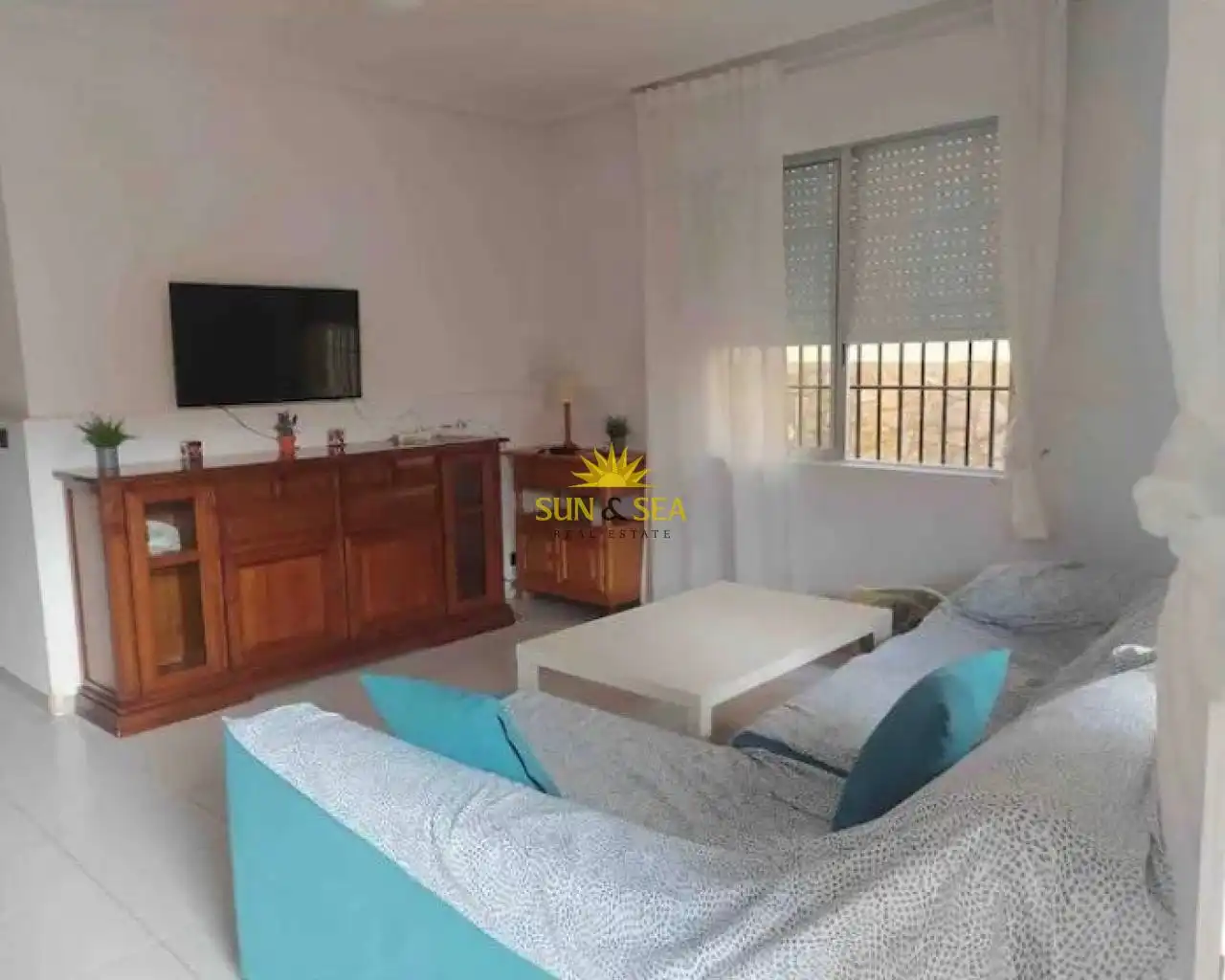 Sala de estar de Casa adosada de alquiler en Pilar de la Horadada con Aire acondicionado, Calefacción y Terraza