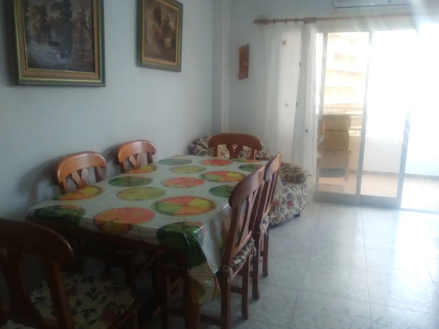 Comedor de Apartamento de alquiler en Cullera con Terraza, Amueblado y Horno