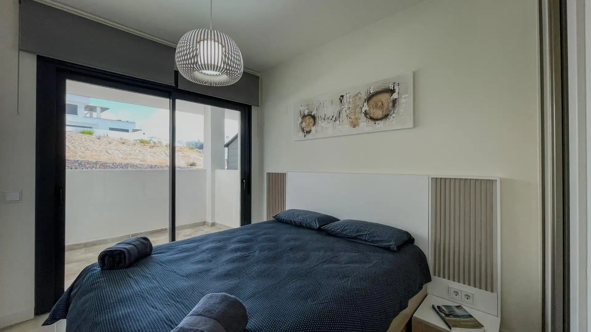 Schlafzimmer von Dachboden zum Verkauf in Finestrat mit Klimaanlage, Terrasse und Möbliert