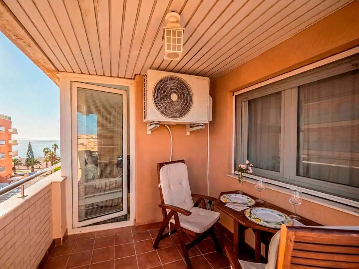 Terrasse von Wohnung zur Miete in Roquetas de Mar mit Klimaanlage, Terrasse und Möbliert