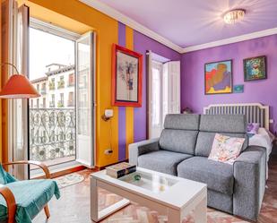 Living room of Apartment to rent in  Madrid Capital  with Balcony