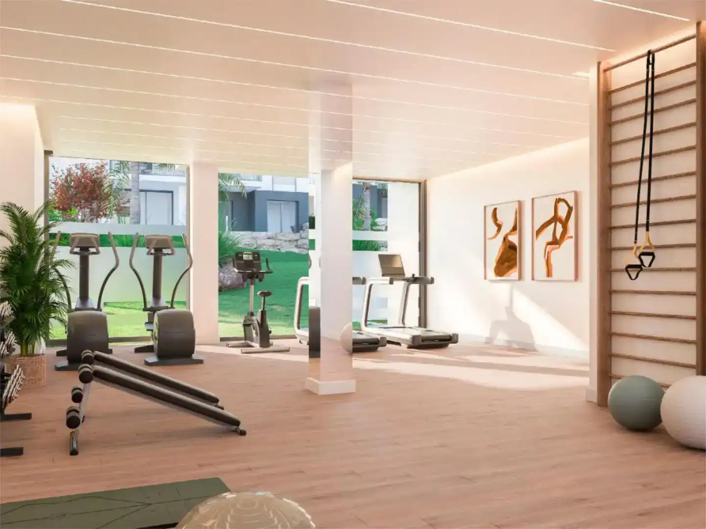 Bedroom of Flat for sale in Estepona  with Air Conditioner, Private garden and Swimming Pool
