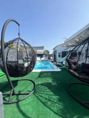 Swimming pool of Houses for sale in Lepe  with Air Conditioner, Private garden and Terrace