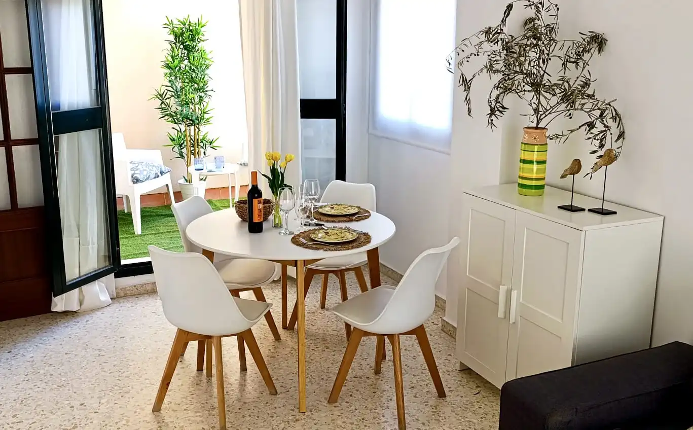 Dining room of Flat for sale in Jerez de la Frontera  with Air Conditioner, Parquet flooring and Terrace