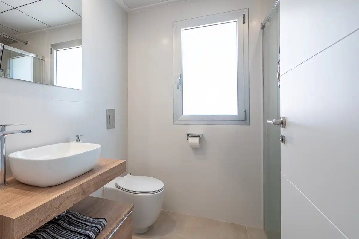Bany de Casa o xalet en venda en Algorfa amb Jardí privat, Terrassa i Piscina
