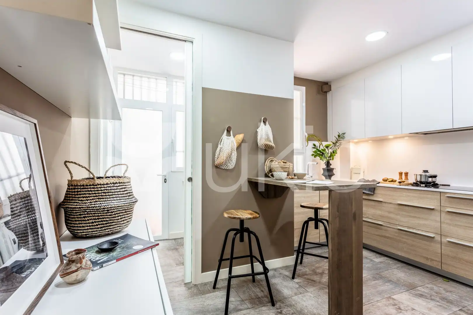 Cocina de Apartamento de alquiler en Madrid con Aire acondicionado, Horno y Lavadora