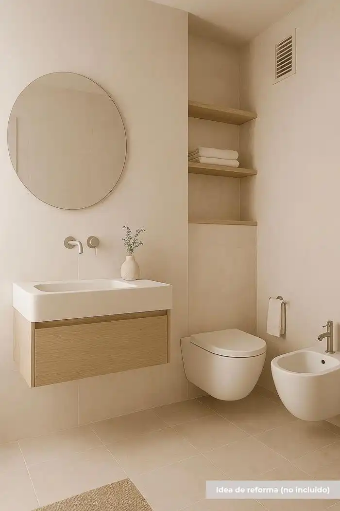 Badezimmer von Wohnungen zum Verkauf in Calpe / Calp mit Terrasse, Möbliert und Gemeinschaftspool
