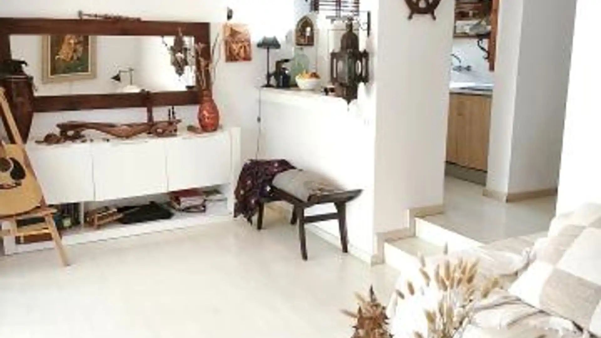 Sala d'estar de Dúplex en venda en Santa Eulària des Riu amb Aire condicionat, Calefacció i Jardí privat