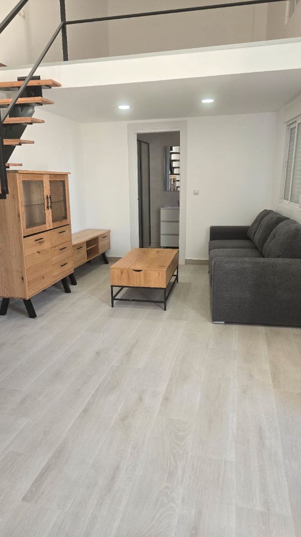 Sala d'estar de Àtic de lloguer en Málaga Capital amb Aire condicionat i Moblat