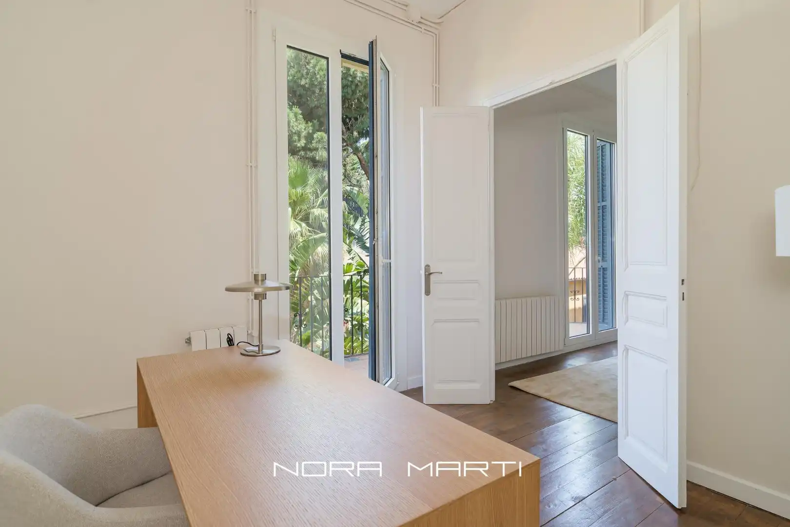 Schlafzimmer von Wohnung zur Miete in Barcelona mit Klimaanlage, Heizung und Privatgarten