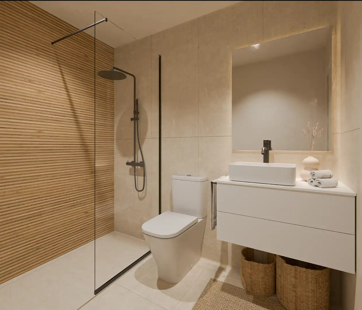 Bathroom of Apartments for sale in Cullera  with Air Conditioner, Heating and Terrace