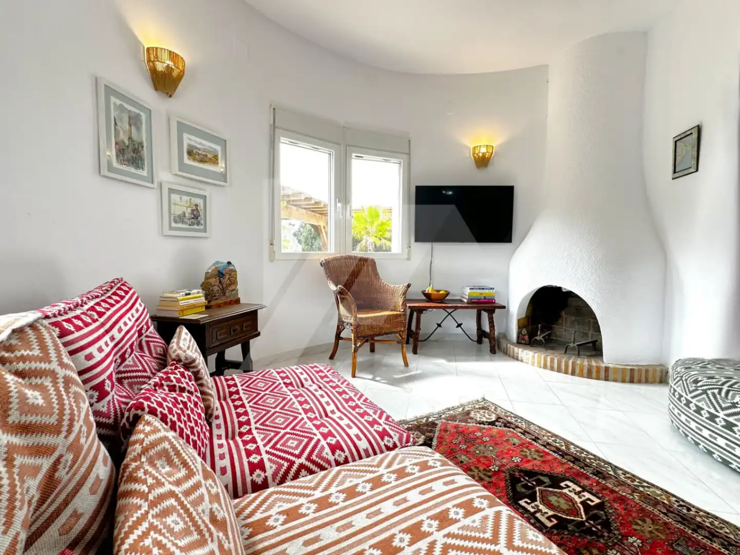 Sala de estar de Casa o chalet en venta en Benitachell / El Poble Nou de Benitatxell con Aire acondicionado, Calefacción y Jardín privado