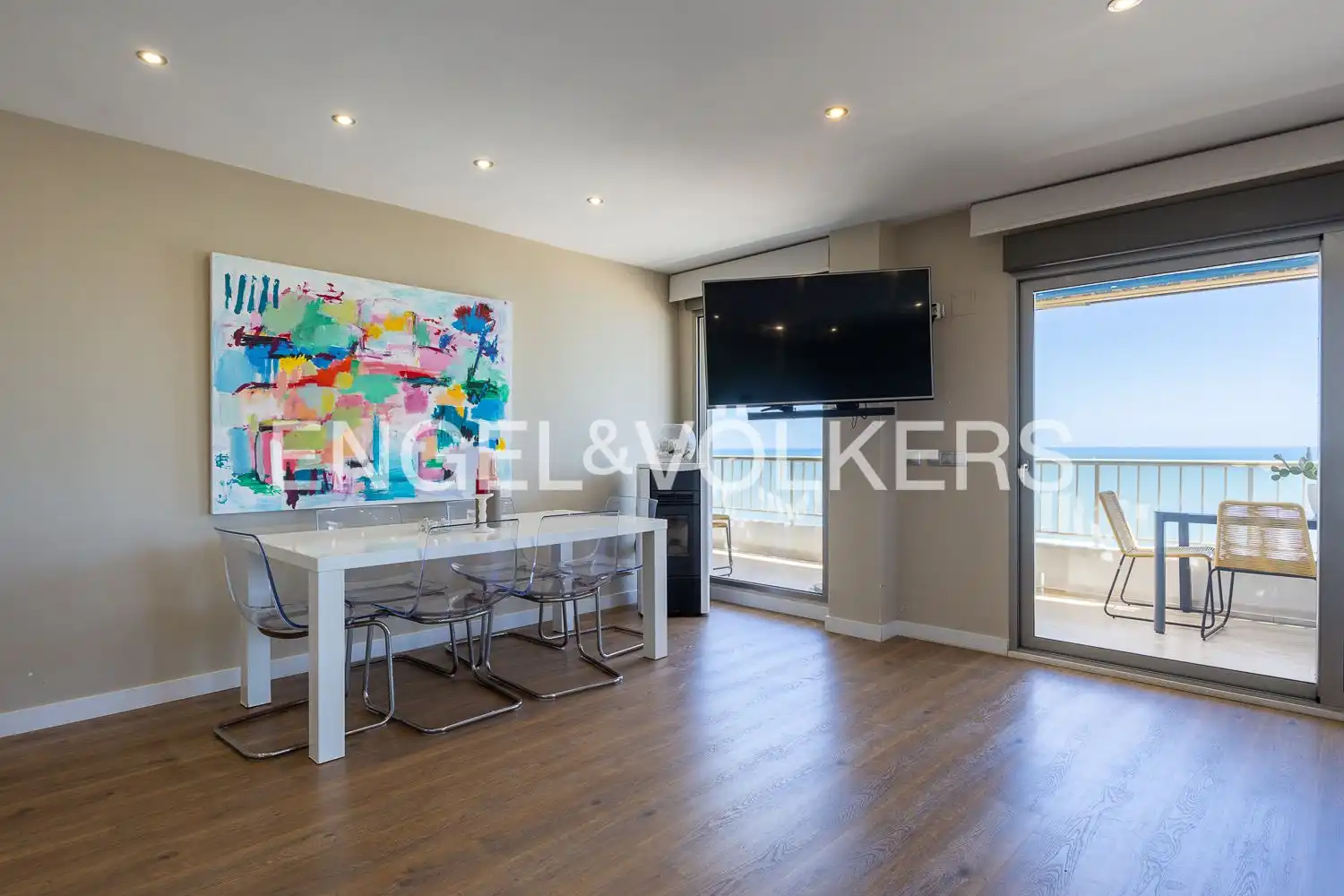 Dining room of Flat for rent in Cullera  with Heating, Terrace and Swimming Pool