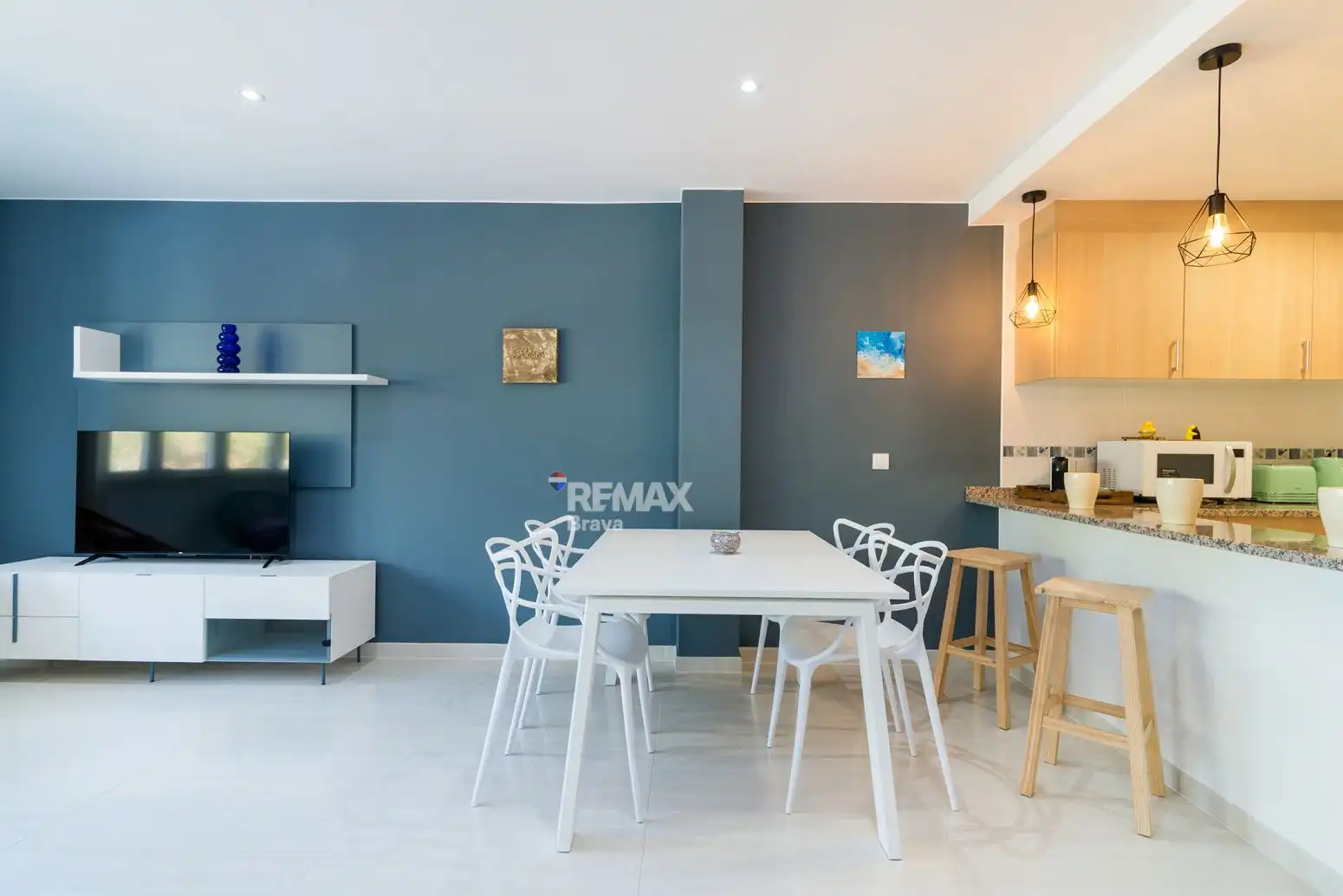 Dining room of Flat for sale in Roses  with Air Conditioner, Heating and Terrace
