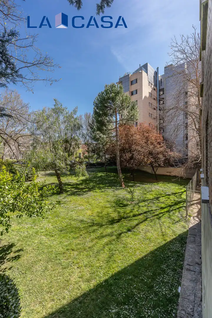 Garden of Flat for sale in  Madrid Capital  with Heating and Storage room