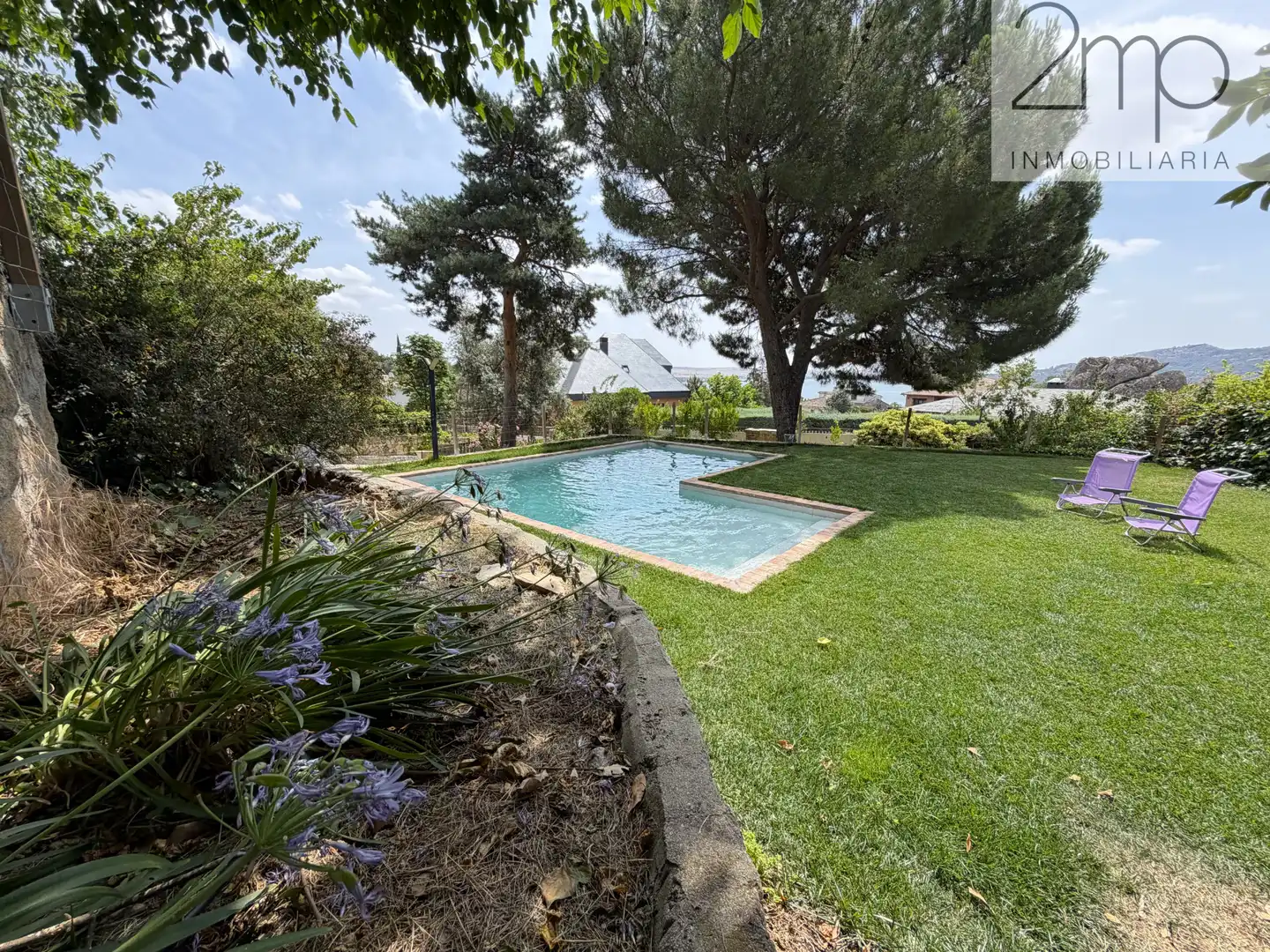 Garten von Haus oder Chalet zur Miete in Manzanares El Real mit Heizung, Privatgarten und Parkett