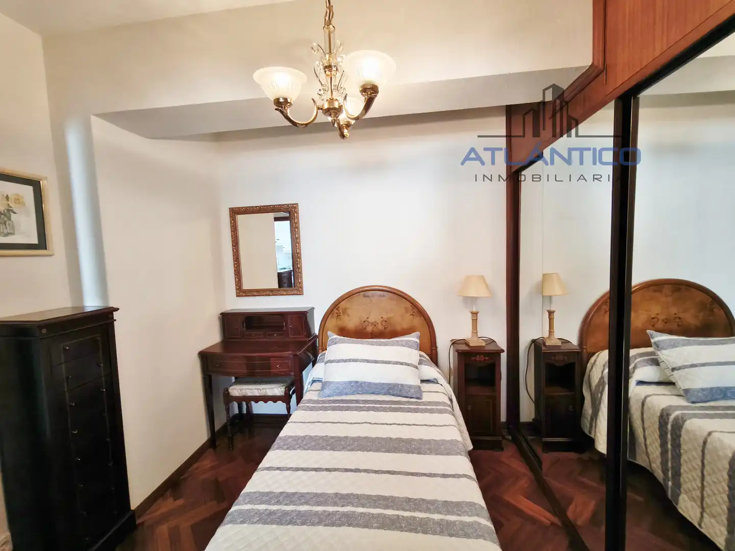 Bedroom of Flat for rent in A Coruña Capital   with Heating, Parquet flooring and Furnished