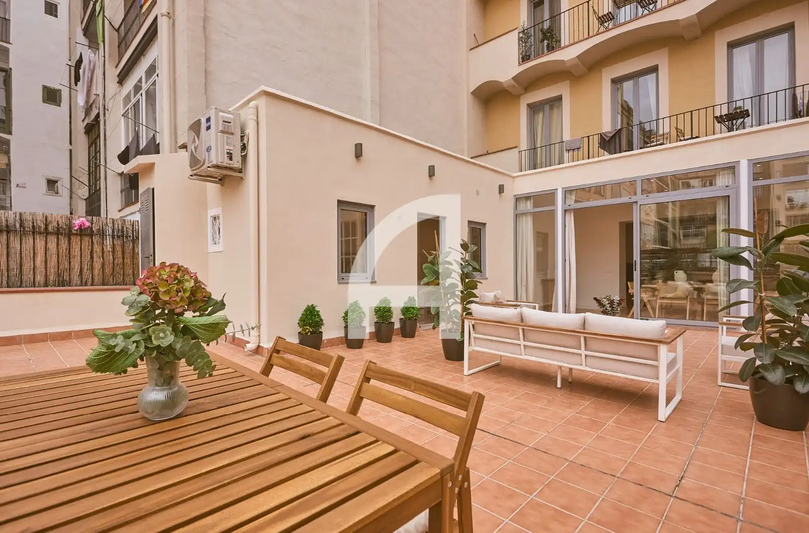 Terrasse von Wohnung zur Miete in Barcelona mit Klimaanlage, Heizung und Parkett