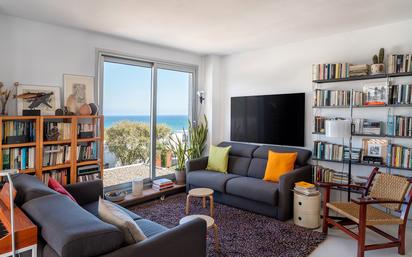 Living room of Attic for sale in Sant Pere de Ribes  with Air Conditioner, Terrace and Balcony
