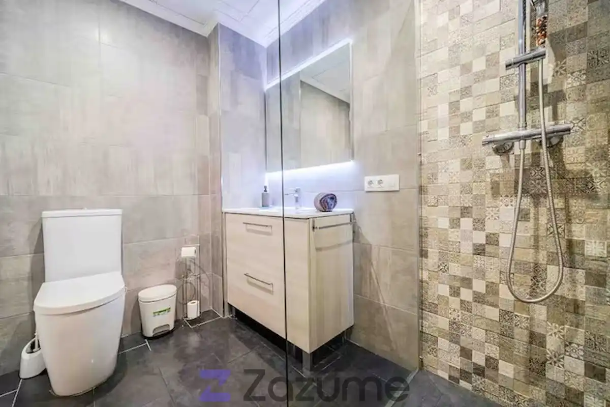 Baño de Apartamento de alquiler en Jávea / Xàbia con Aire acondicionado, Amueblado y Horno