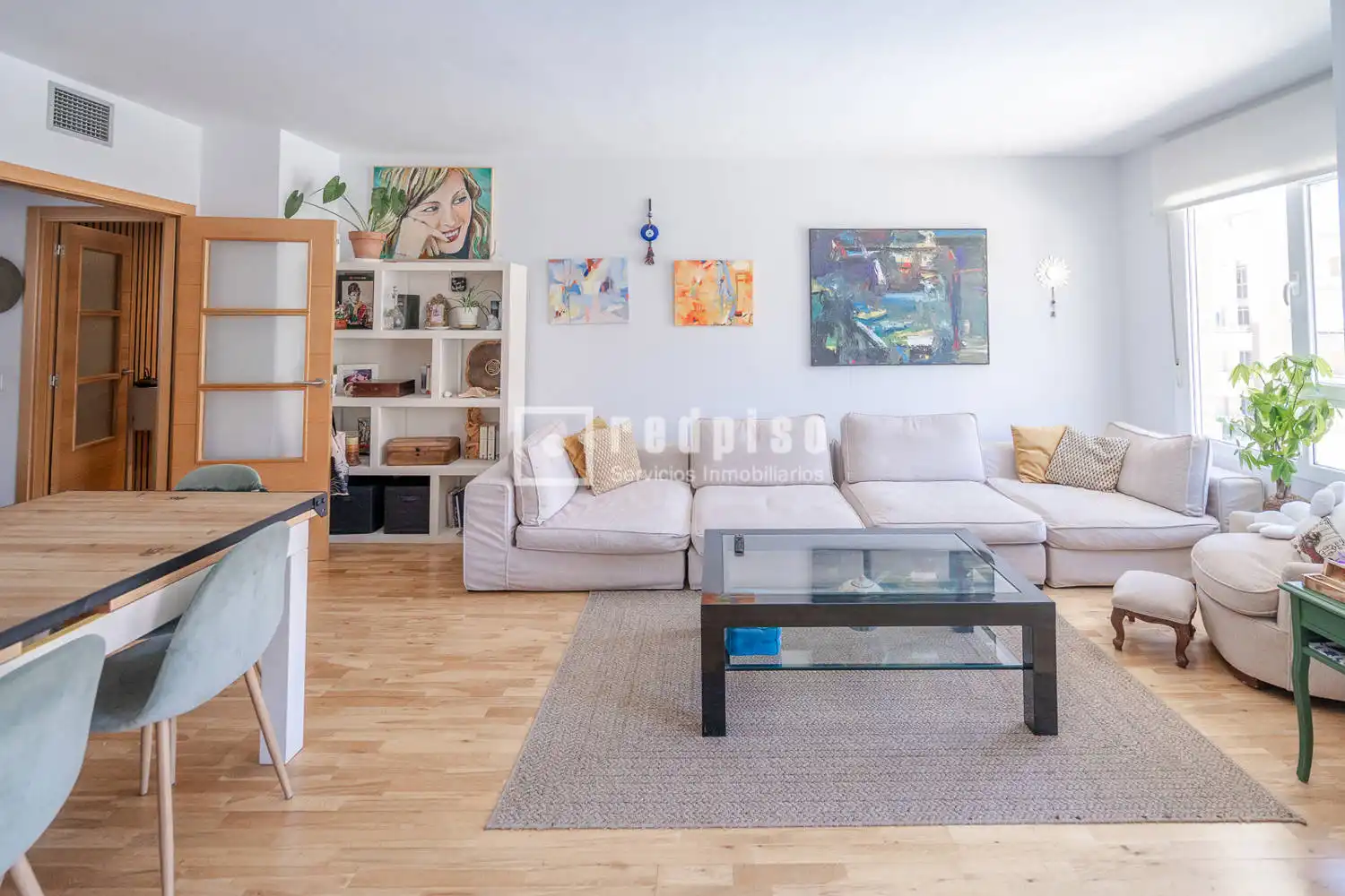Wohnzimmer von Wohnung zum Verkauf in Arroyomolinos (Madrid) mit Klimaanlage, Heizung und Privatgarten