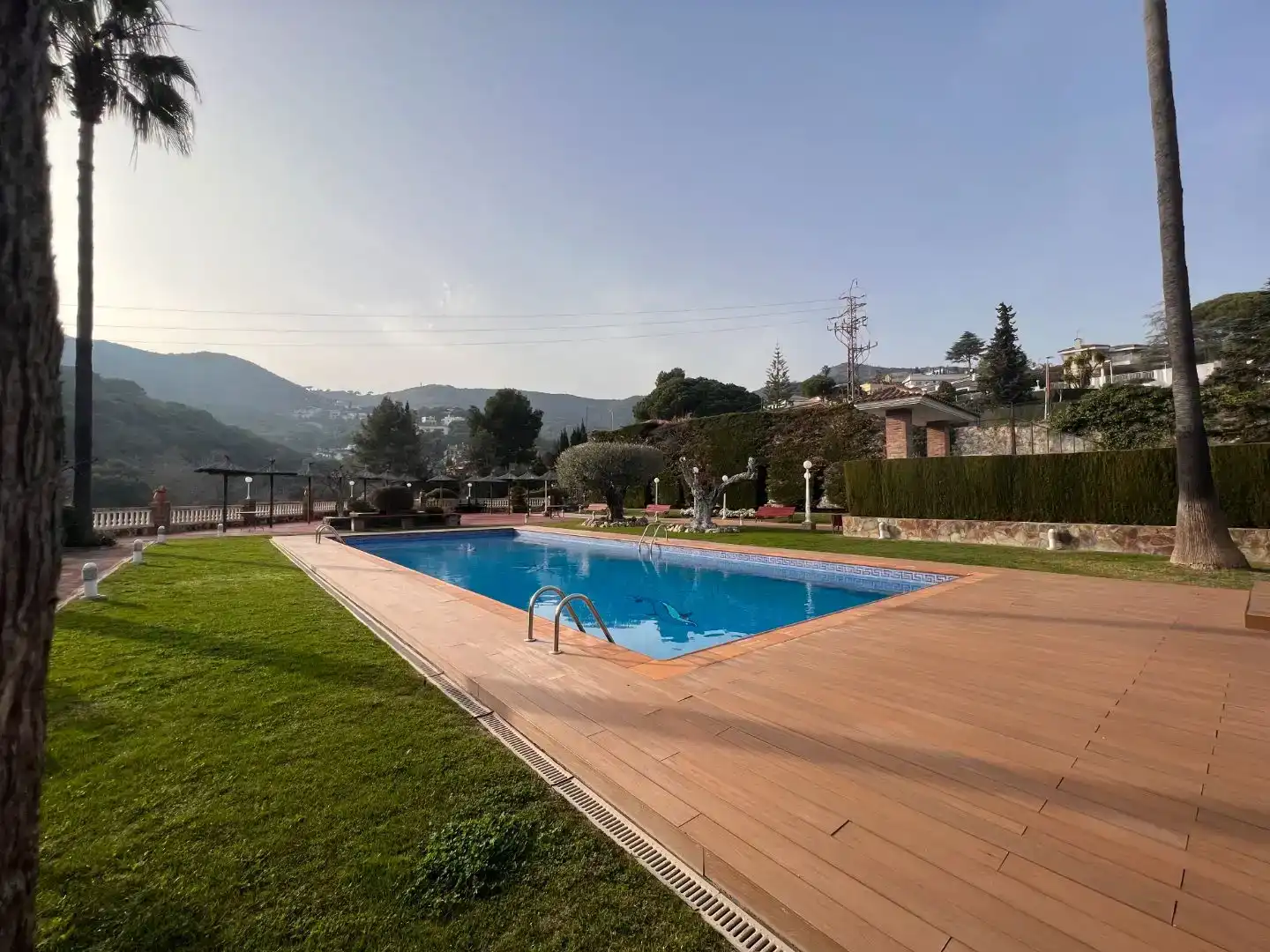 Swimming pool of Detached homes for rent in Alella  with Air Conditioner, Private garden and Storage room