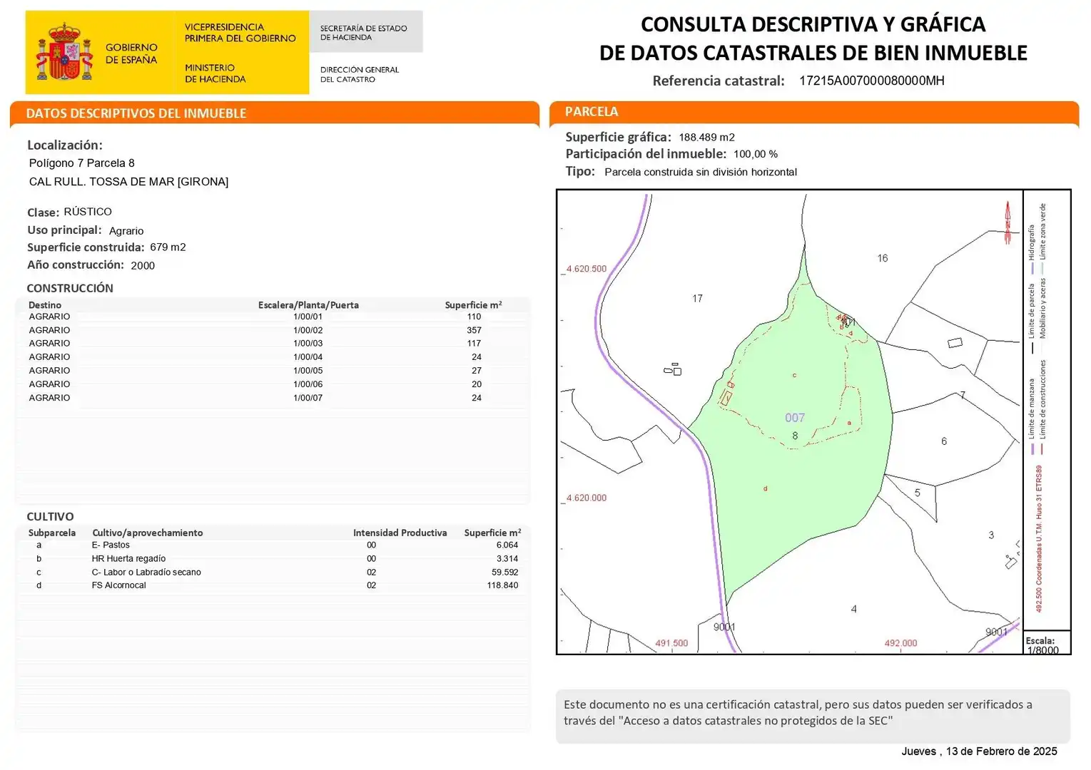 Finca rústica en venta en Tossa de Mar con Jardín privado