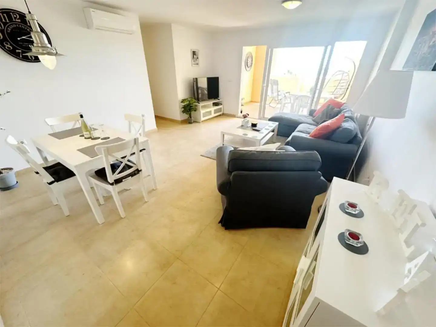 Wohnzimmer von Wohnung zur Miete in Torre-Pacheco mit Klimaanlage und Balkon