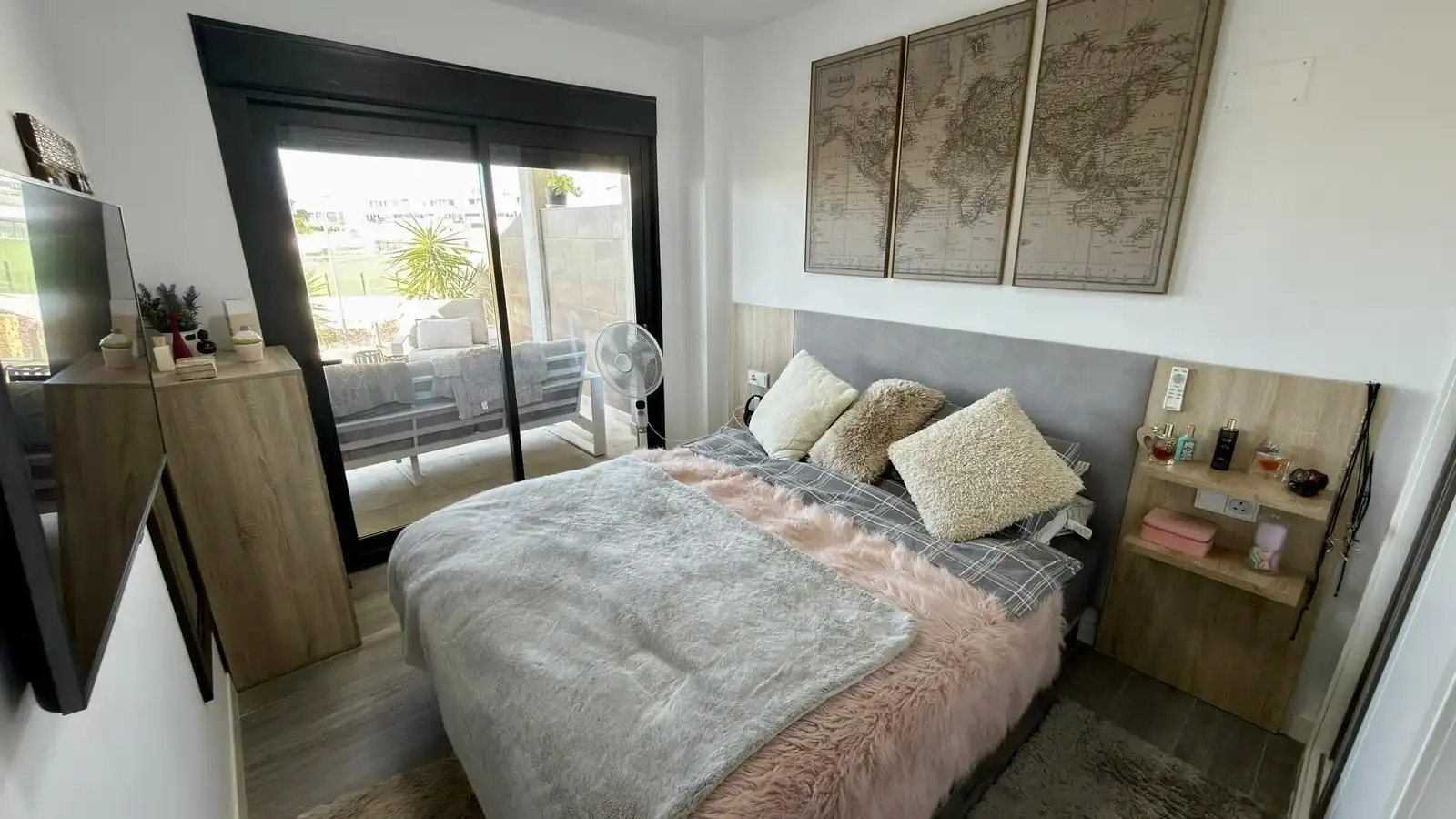Schlafzimmer von Maisonette zum Verkauf in Finestrat mit Klimaanlage, Heizung und Privatgarten