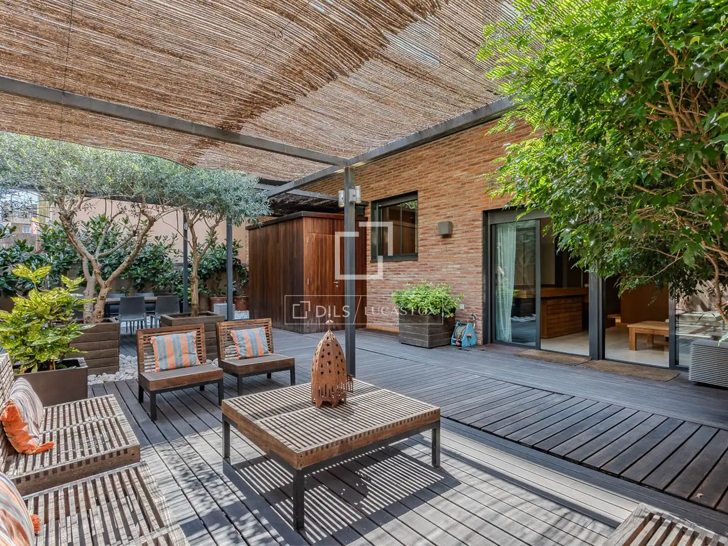 Terraza de Piso de alquiler en Barcelona con Aire acondicionado, Calefacción y Parquet