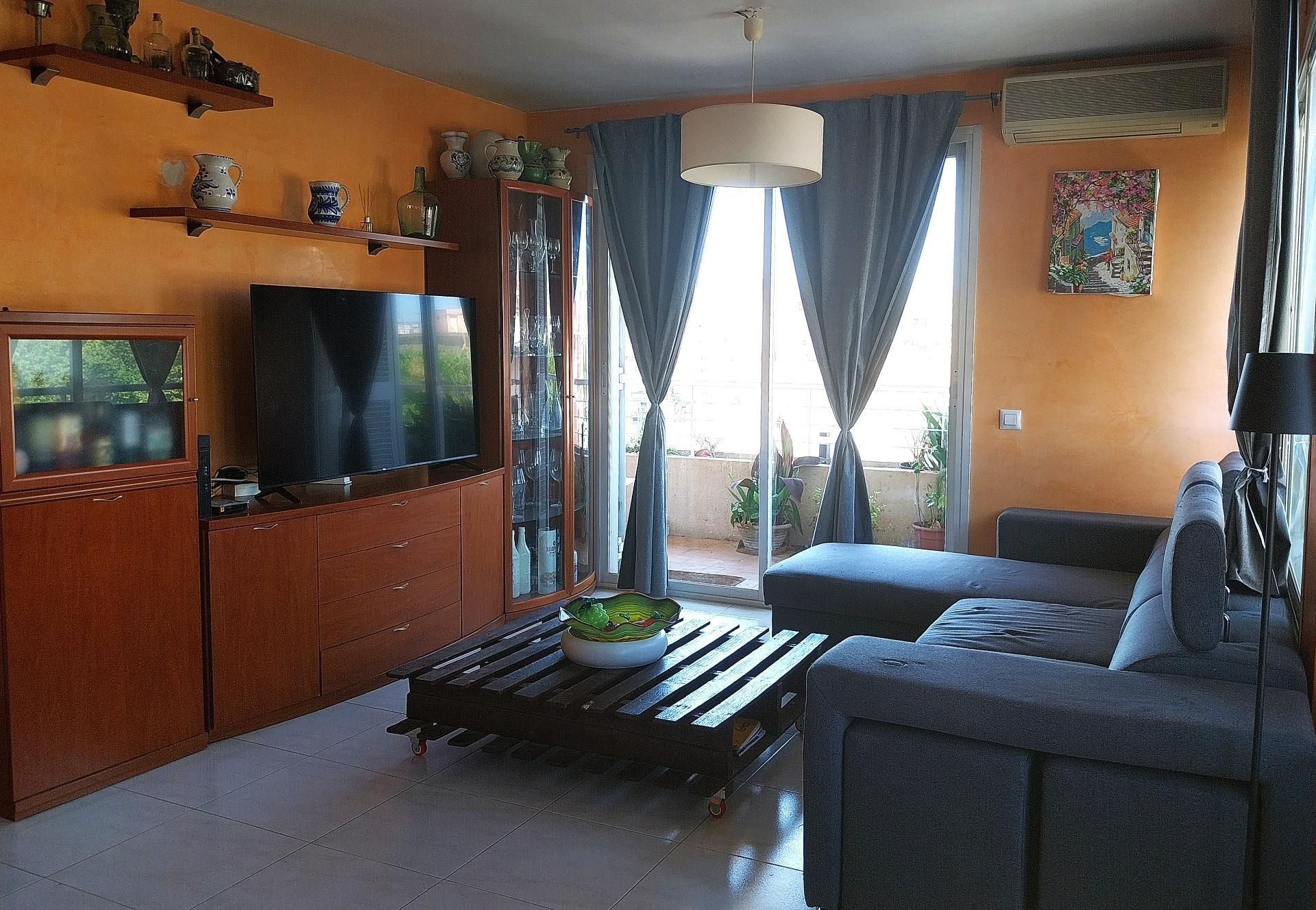 Living room of Apartment for sale in  Palma de Mallorca  with Air Conditioner, Private garden and Terrace