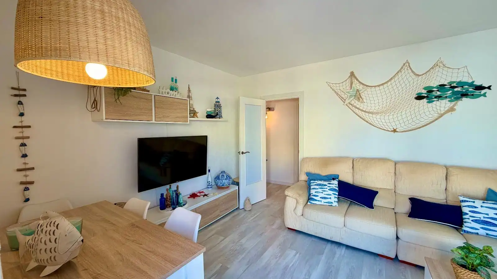 Sala d'estar de Àtic en venda en Cunit amb Aire condicionat, Terrassa i Moblat
