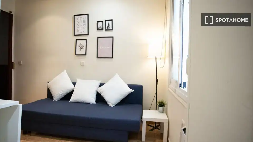 Sala d'estar de Apartament per a compartir en Madrid amb Aire condicionat, Calefacció i Terrassa