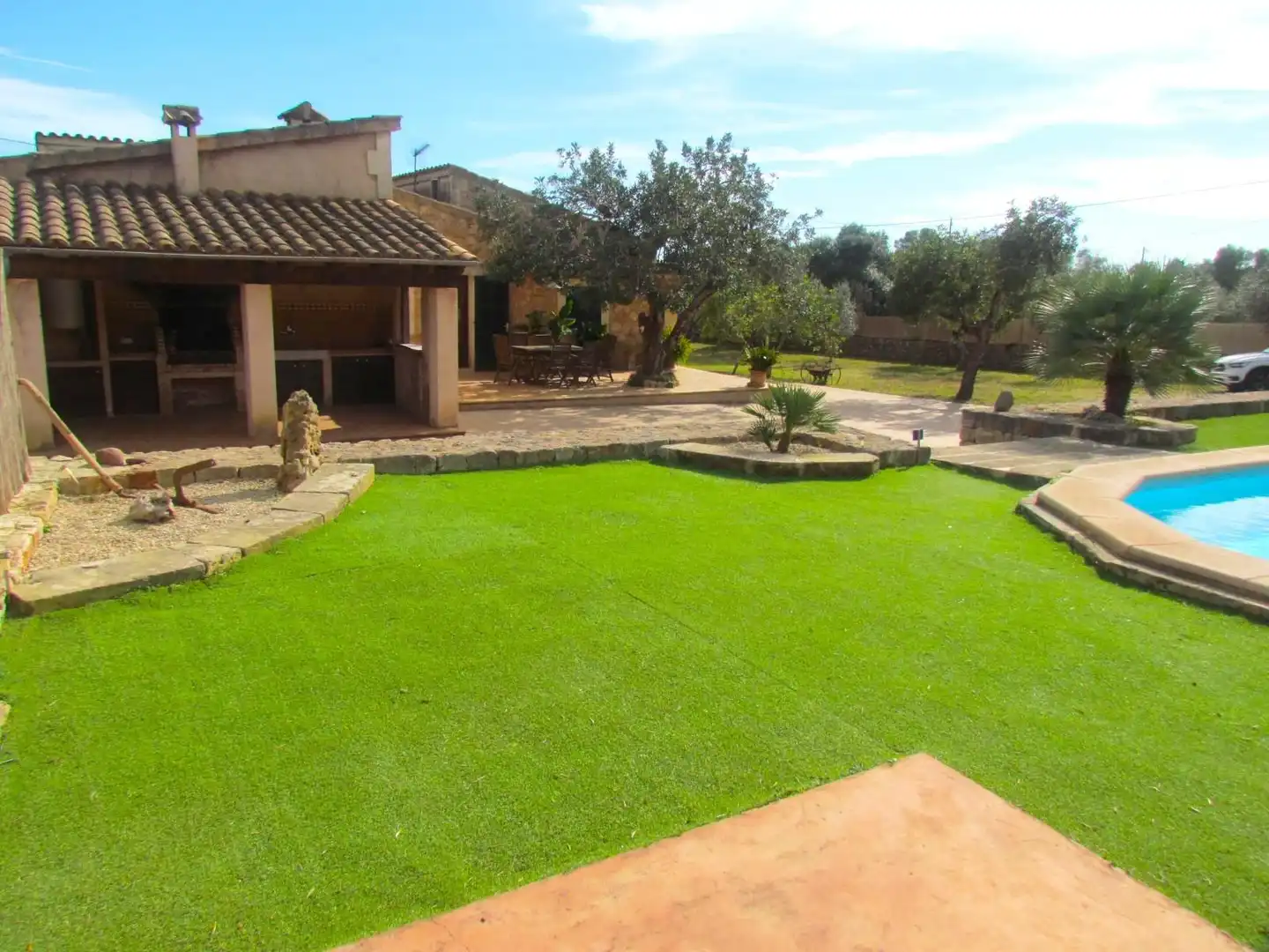 Jardín de Finca rústica de alquiler en Santa Eugènia con Aire acondicionado, Jardín privado y Terraza