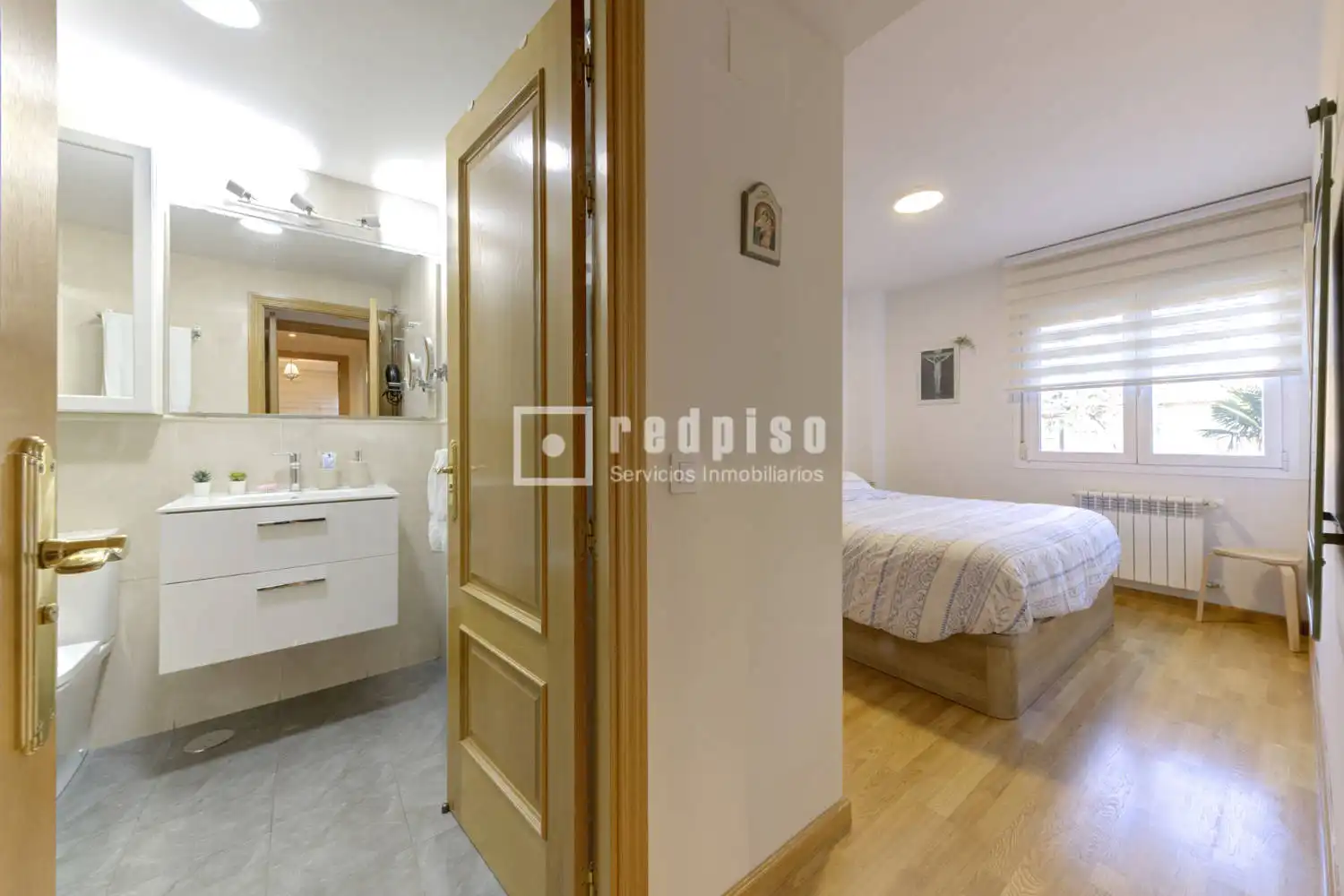 Schlafzimmer von Wohnung zum Verkauf in Boadilla del Monte mit Klimaanlage, Heizung und Privatgarten