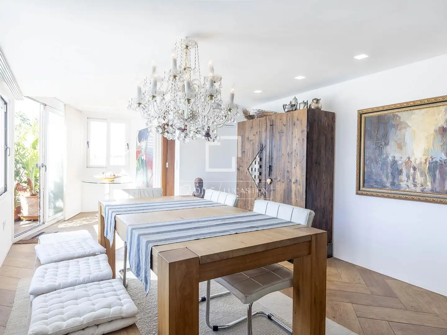 Esszimmer von Dachboden zum Verkauf in Valencia del Ventoso mit Klimaanlage, Terrasse und Balkon