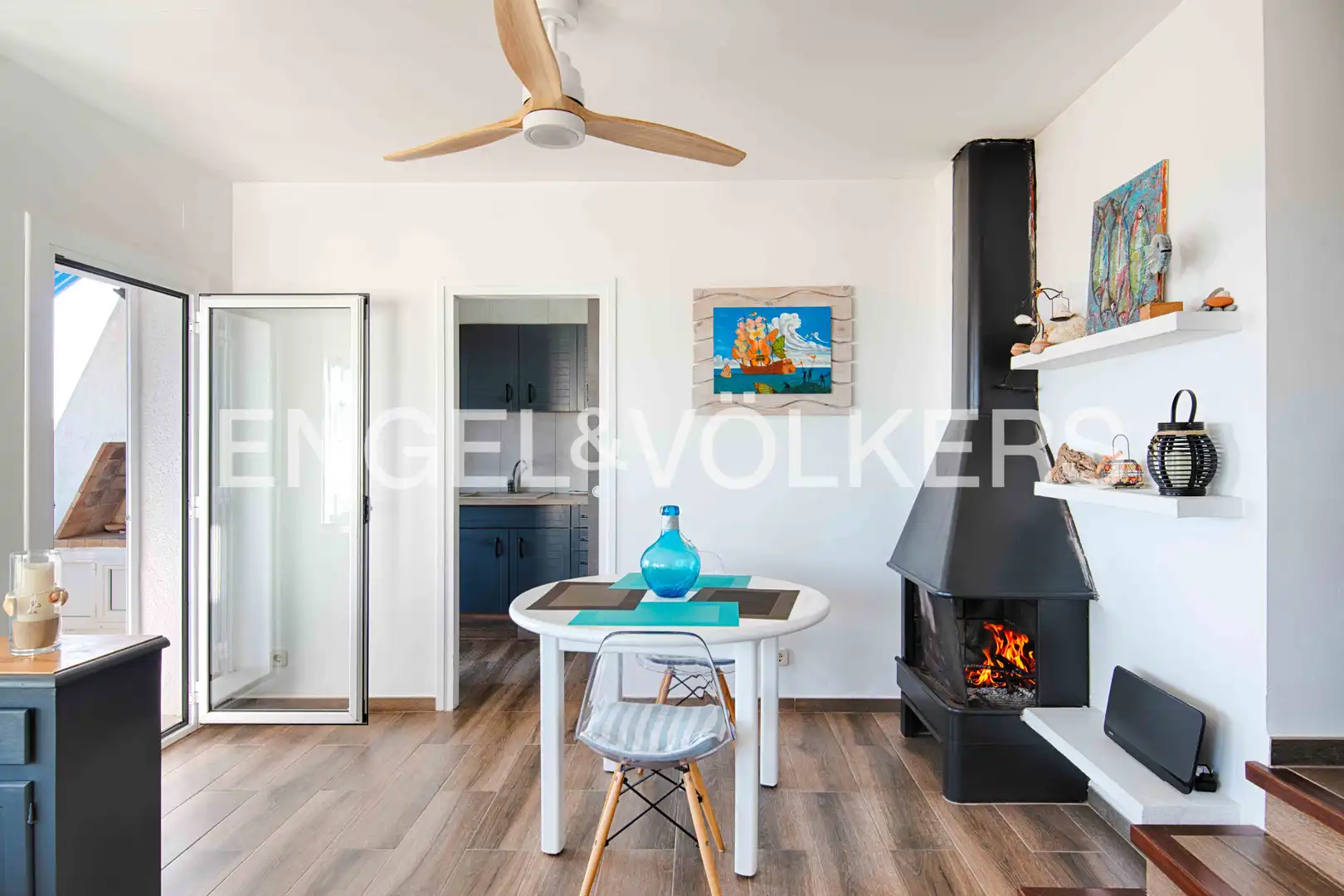 Sala d'estar de Àtic en venda en Llançà amb Aire condicionat i Terrassa