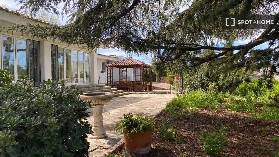 Jardí de Pis per a compartir en Villar del Olmo amb Aire condicionat, Calefacció i Moblat