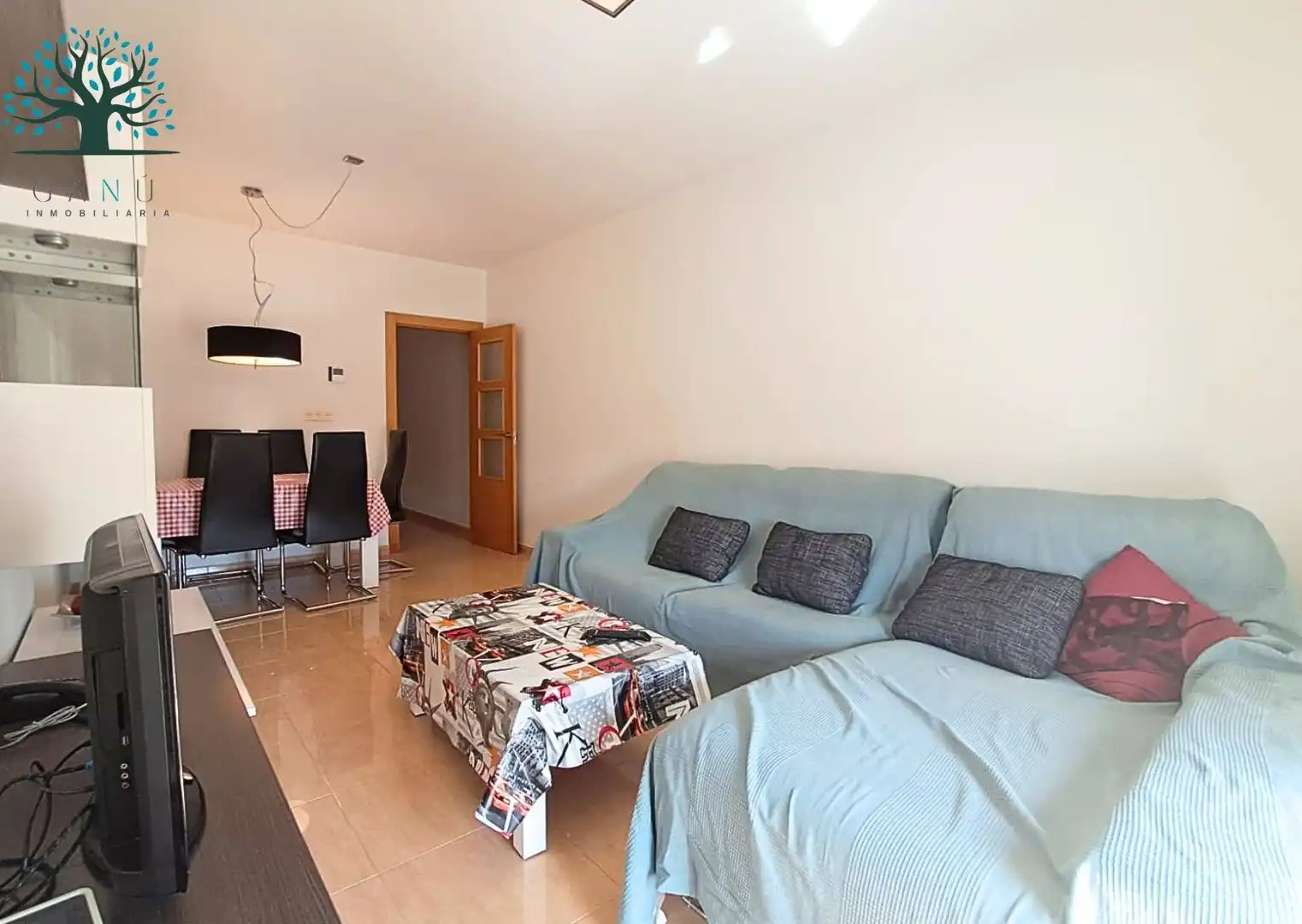 Sala de estar de Piso en venta en Mazarrón con Aire acondicionado, Trastero y Amueblado
