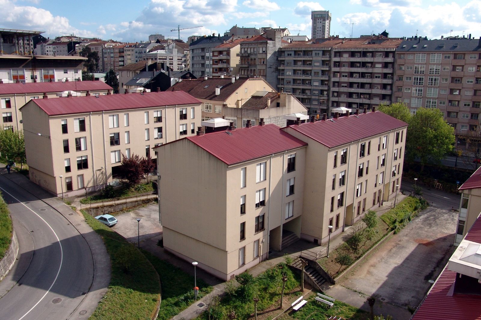 Exterior view of Flat to rent in Ourense Capital   with Heating, Private garden and Furnished