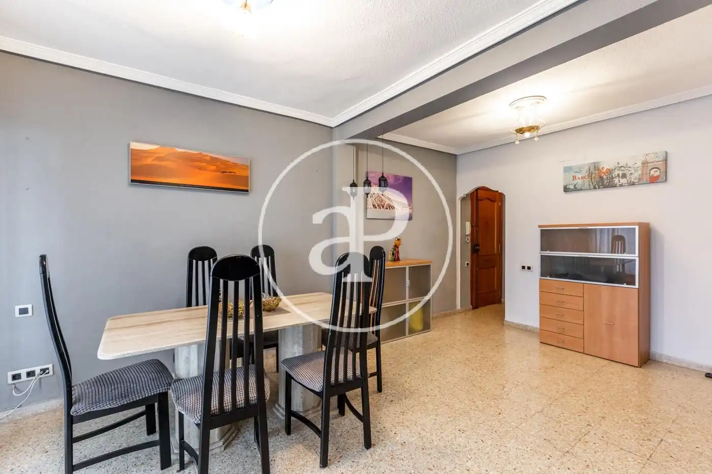 Esszimmer von Wohnung zur Miete in Valencia mit Klimaanlage, Heizung und Möbliert