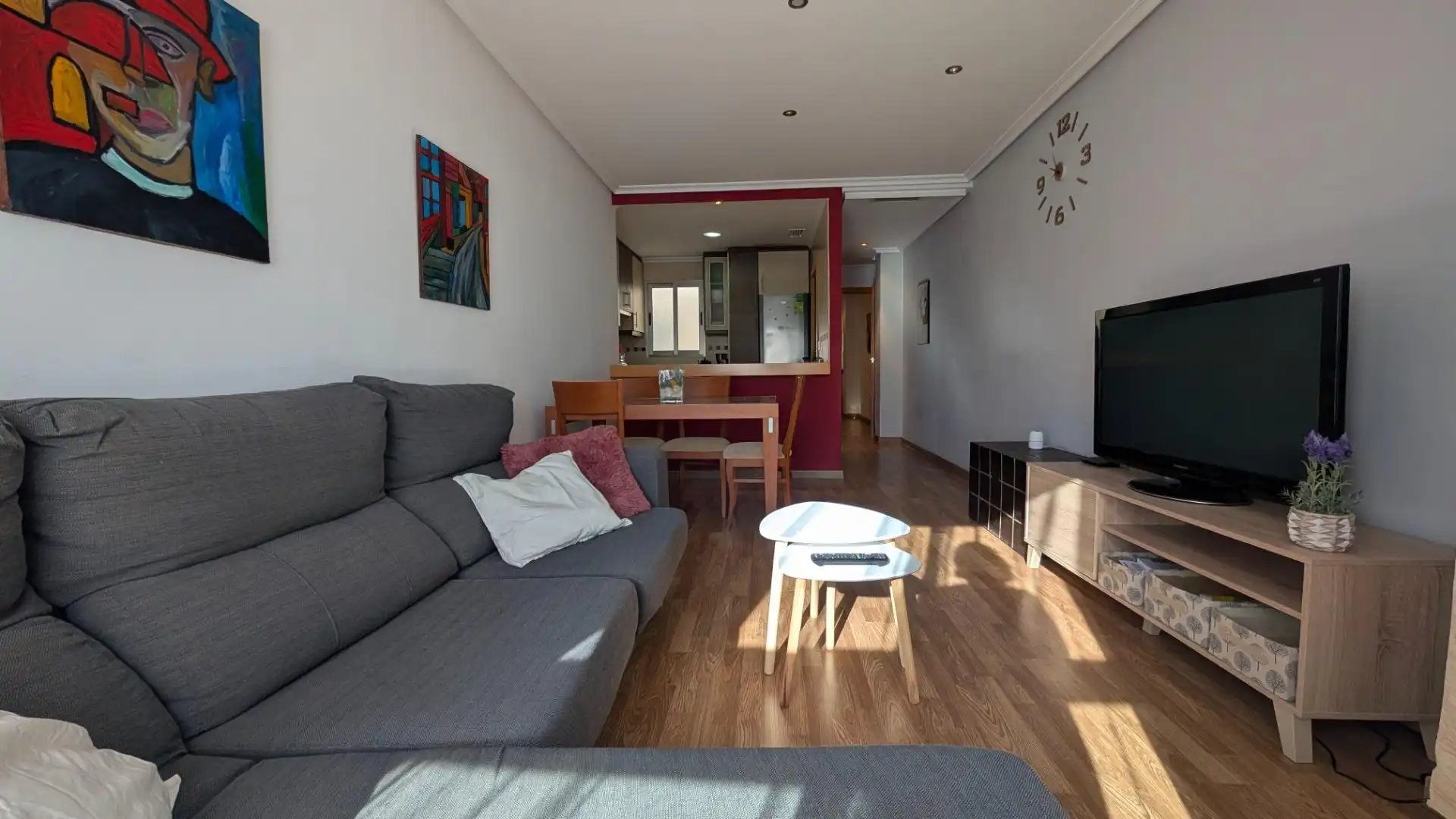 Living room of Flat for rent in Elche / Elx  with Air Conditioner, Terrace and Furnished