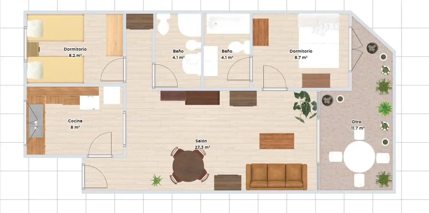 Apartamento en venta en Oropesa del Mar / Orpesa con Aire acondicionado, Calefacción y Jardín privado
