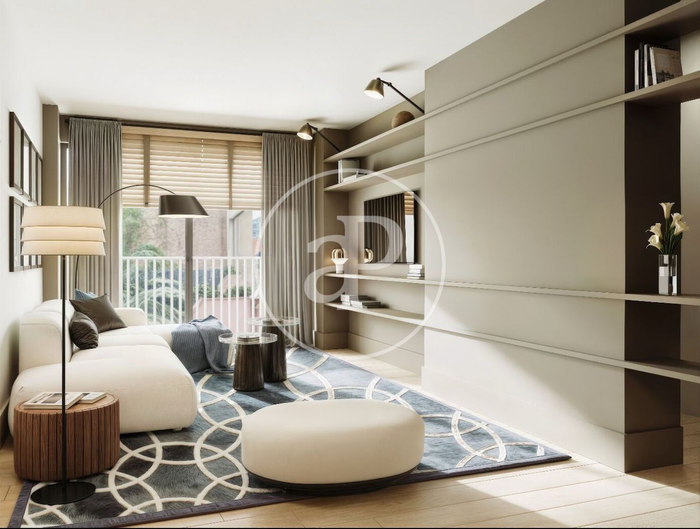 Living room of Flat for sale in  Barcelona Capital  with Air Conditioner, Heating and Balcony