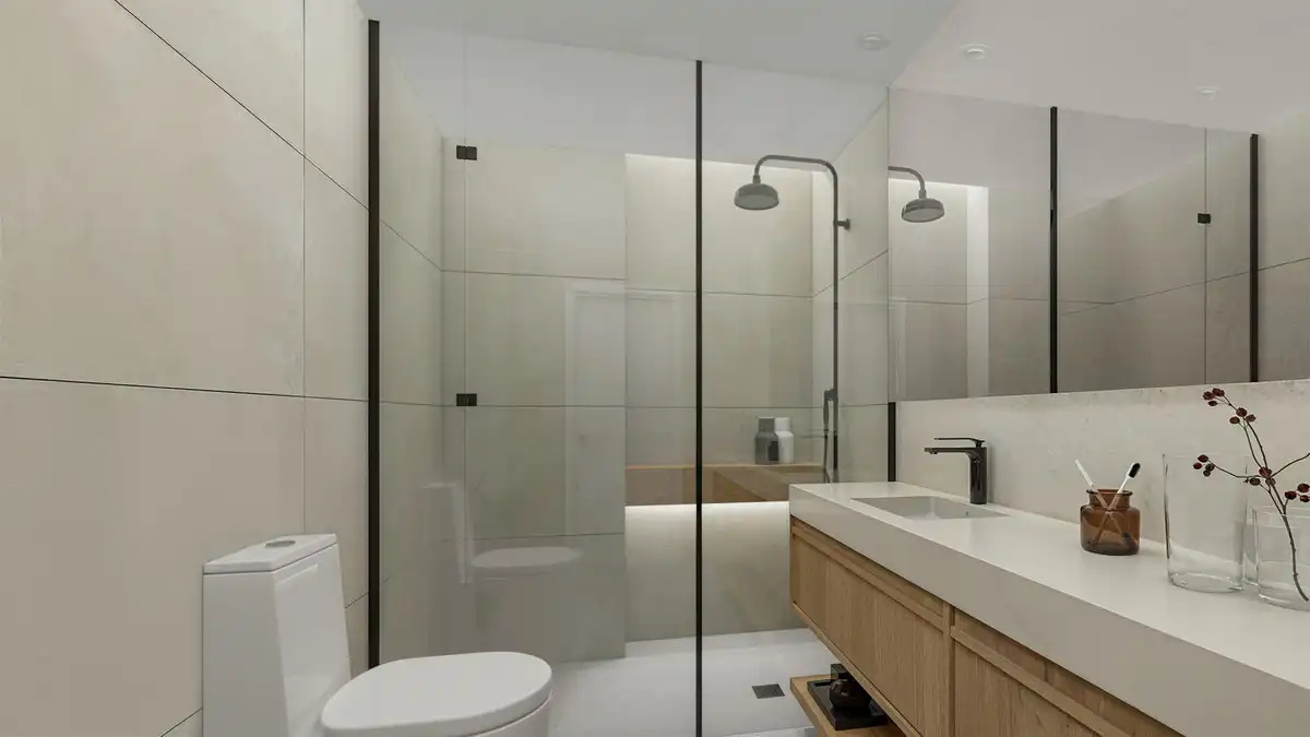 Baño de Planta baja en venta en Estepona con Aire acondicionado, Jardín privado y Terraza