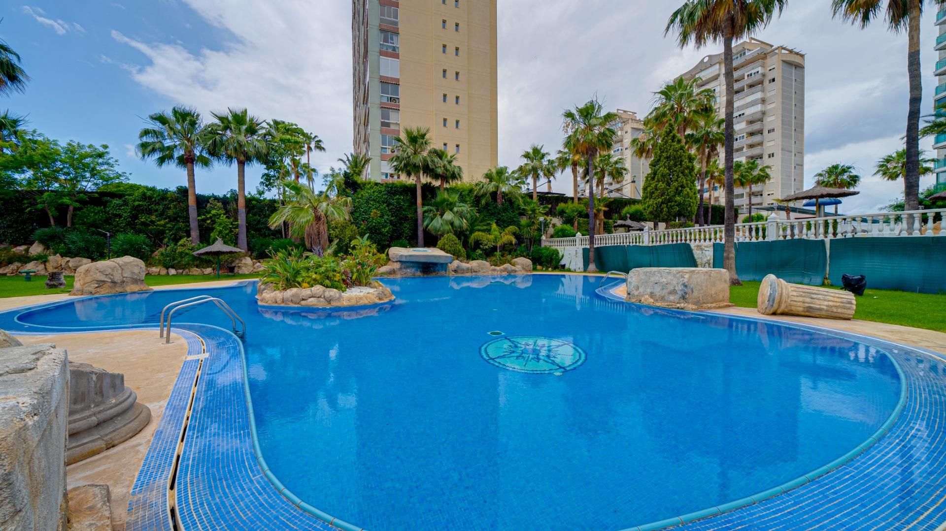 Swimming pool of Apartment for rent in Villajoyosa / La Vila Joiosa  with Air Conditioner, Private garden and Terrace