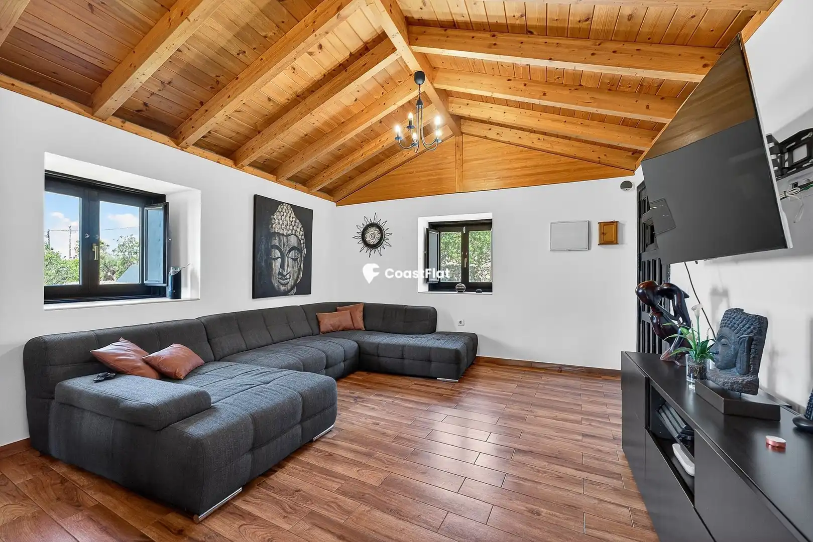 Sala d'estar de Casa o xalet en venda en Guía de Isora amb Jardí privat