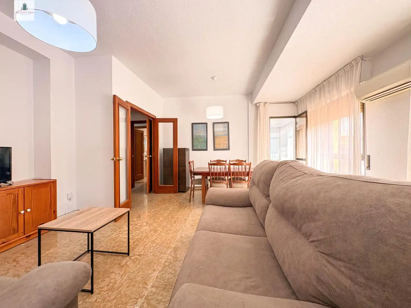 Living room of Flat for rent in Badajoz  with Air Conditioner, Heating and Furnished