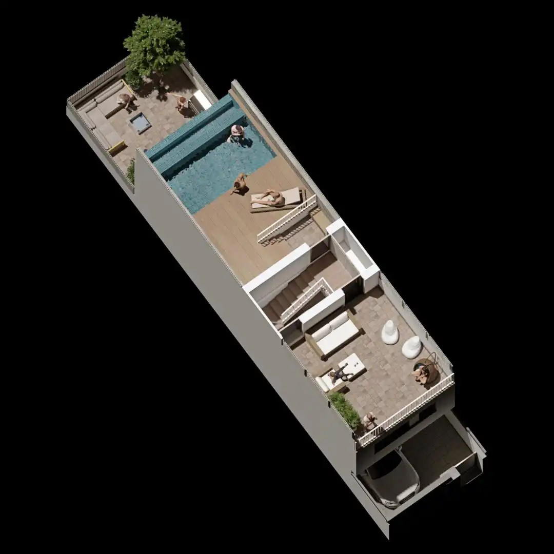 Piscina de Casa adosada en venta en Cambrils con Calefacción, Terraza y Balcón