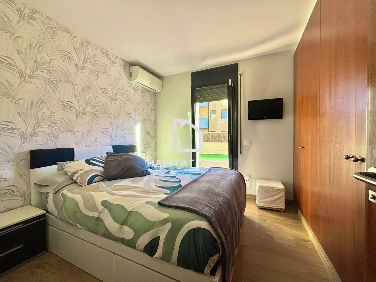 Bedroom of Flat for sale in Riudellots de la Selva  with Air Conditioner, Heating and Private garden